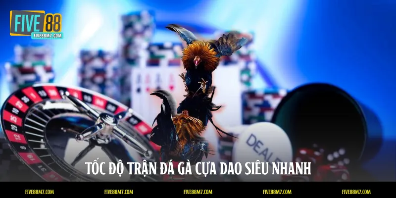 Tốc độ trận đá gà cựa dao siêu nhanh